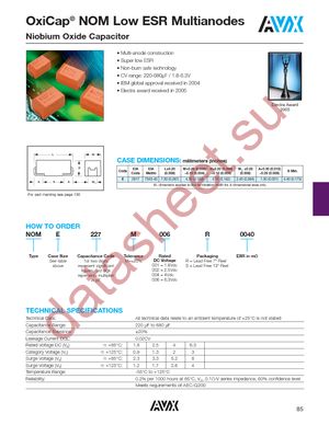 NOME337M004R0035 datasheet  